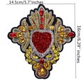thumbnail image 4 of Embroidery Beaded Rhinestone Patches Sacred Heart Patches Sew on Sequin Badge for Clothing Applique Craft 2pieces, 4 of 4