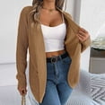 thumbnail image 6 of ATOYSOY Casual Sweaters Coat Loose Jackets with Pockets for Women Open Front Shackets Winter Long Sleeve Outwear Lightweigt Workout Knitted Tops Cardigans Yellow S, 6 of 7
