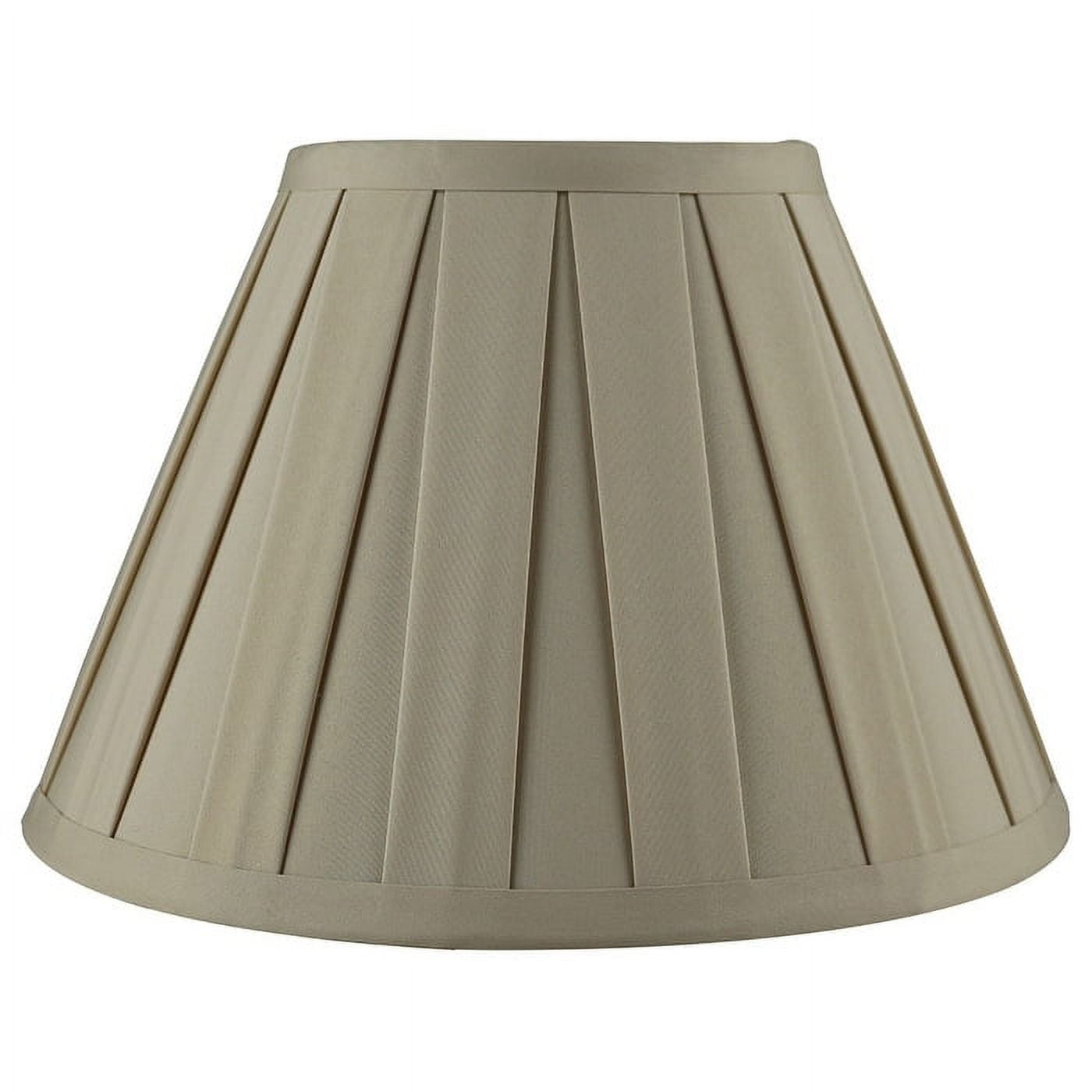 Empire Box Pleat Lamp Shade, 5" Top, 10" Bottom, 7" Slant Light Gray Single 7 to 12 Inches, 13 to 18 Inches 7 to 12 Inches, 13 to 18 Inches
