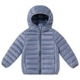 thumbnail image 3 of Kids Boy Winter Coat Puffer Coat Boys with Pocket Zip Up Hooded Grey Puffer Coat Windproof Warm Outerwear Coats Boys Coats Size 9-10 Years, 3 of 3