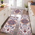 thumbnail image 2 of Findosom 3pcs Washable Kitchen Rug Set,Non-Slip Floral Boho Kitchen Mats Kitchen Runner Rug Floor Carpet for Hardwood Floor,Sink,Entryway,Bathroom,Home Decor,20"x32"+20"x48"+20"x59", 2 of 10