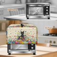 thumbnail image 4 of Whosucclay Cat Butterfly Daisy Print Microwave Oven Dust Cover Toaster Oven Cover Oil-Proof Small Appliance Dust Covers Suitable for Most Microwave Ovens 20.9" x 15.7" x 12.4"inches-L, 4 of 7