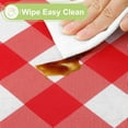 thumbnail image 3 of Rectangle Table Cloth, Waterproof Vinyl Tablecloth with Flannel Backing, Wipeable Buffalo Plaid Table Cover for Valentines & Mothers Day Dining Decorations and Outdoor (Red & White, 60"x102"), 3 of 7