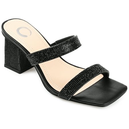 

Journee Collection Womens Shandee Tru Comfort Foam Rhinestone Detail Block Heel Sandals