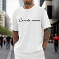 thumbnail image 3 of Canada Letter Graphic Tees for Men Summer Short Sleeve Crewneck Casual Canada Travel T Shirts Streetwear, 3 of 5