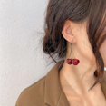 thumbnail image 4 of Nuevos pendientes de cereza roja a la moda, pendientes largos de cristal con forma de fruta dulce para mujer, regalo de joyería, accesorios colgantes con borlas ---- C --- Código de producto 76714 C, 4 of 5