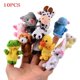 thumbnail image 3 of 6-12 piezas de juguetes de peluche para bebés, animales de dibujos animados, familia, marionetas de dedo, juego de rol, muñeco de tela para contar historias, juguetes educativos para niños, 3 of 5
