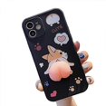 thumbnail image 1 of Newway Men And Women Creative Funny Novelty Waving 3d Pink Butt Animals Soft Tpu Silicone Rubber Phone Case, compatible Iphone 13||corgi Butt Black, 1 of 2