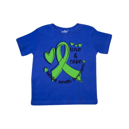 

Inktastic Love and Care Mental Health Awareness Green Ribbon Gift Toddler Boy or Toddler Girl T-Shirt