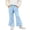 A220 Light Blue, variant on Girls' Flare Sweatpants Elastic Waist Casual Wide Leg Lounge Pants with Side Pockets Athletic Dance Yoga Activewear Bottoms Soft Fall Winter School Play Clothes