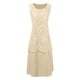 thumbnail image 5 of Conjunto de dos piezas de vestido informal bordado para mujer: vestido de cuello redondo con chaqueta de chifón tipo chal, poliéster, tallas M-XXXL, versátil para combinar en primavera/otoño, 5 of 6