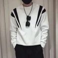 thumbnail image 4 of Sudadera con capucha y cuello redondo blanca sin capucha para hombre, ropa masculina de cuello redondo negra, camiseta estética de lujo vintage de los años 90, 4 of 4