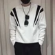 thumbnail image 5 of Sudadera con capucha y cuello redondo blanca sin capucha para hombre, ropa masculina de cuello redondo negra, camiseta estética de lujo vintage de los años 90, 5 of 5