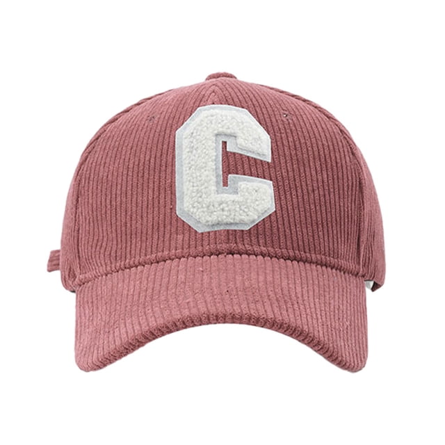 Maytalsory Ladies Letter C Snap-back Hat Comfortable And Breathable Adjustable Cap Sun Protection Light-weight pink