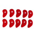 thumbnail image 1 of 10 Piezas juego de accesorios de la cubierta de la cabeza del palo de Golf Soledad para los palos de go Rojo, 1 of 9