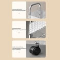 thumbnail image 4 of SAYDY 3 Tier Kitchen Storage Rack Mobile Cart for Bathroom Laundry Room Narrow Spaces, Versatile and Practical for Home Organization (Material: PET and 201 Stainless Steel) (L) 0601M, 4 of 8