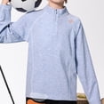 thumbnail image 4 of Boys Girls Half Zip Pullover Sweatshirt Athletic Sport Henley Shirt Lightweight Long Raglan Sleeve Top Running Gym Activewear, 4 of 8