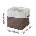 thumbnail image 3 of Leodye 1PCS Fabric Storage Cubes Basket Foldable Bin with Carry Handles for Toys Shelves and Closets Organizing -12x12x12in, 3 of 6
