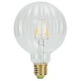thumbnail image 1 of Bombilla retro G95 E27 de 4 W y 220 V con filamento LED en forma de sandía, iluminación decorativa, luz cálida (transparente)., 1 of 14