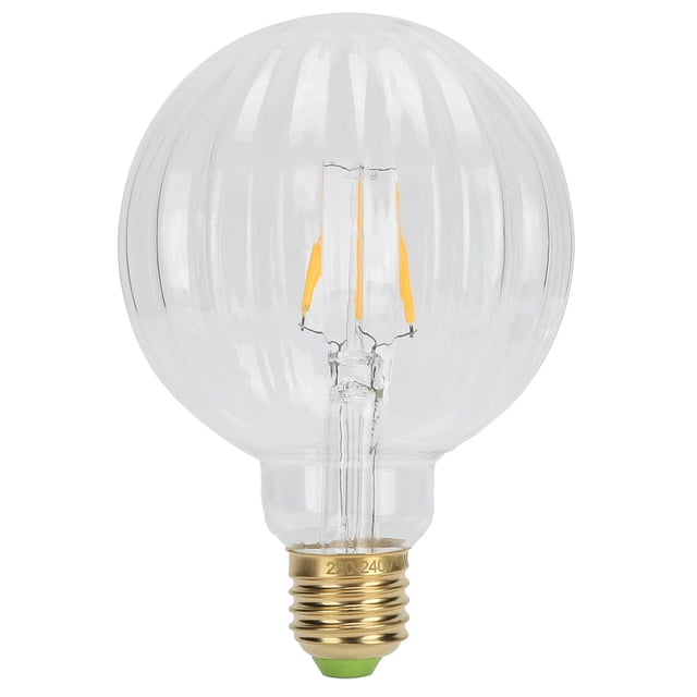 Bombilla retro G95 E27 de 4 W y 220 V con filamento LED en forma de sandía, iluminación decorativa, luz cálida (transparente).