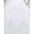 thumbnail image 3 of inhzoy Kids Big Girls Sparkly Rhinestones Ballet Dance Gymnastic Leotard Tutu Dress White 8, 3 of 7