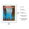 thumbnail image 2 of Jamaica - Vintage Travel Poster c.1970s - Fine Art Rolled Canvas Print 16in x 20in, 2 of 4