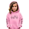 thumbnail image 2 of Tween Girls Hoodies Sweatshirts Kids Pullover Football Print Hooded Sweatshirt Casual Warm Jacket Clothing Pink Size 11-12T, 2 of 4