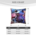 thumbnail image 4 of Fotbe Colorful Frog Among Flowers Pattern Velvet Decorative Throw Pillow Covers with Elegant Piping, Soft Plush Cushion Cover for Sofa, Bed, Car, Office-16"x16", 4 of 8