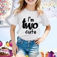 thumbnail image 2 of MEZZALL T-Shirt à Manches Courtes pour Fille d'Anniversaire, Col Rond, Coupe Décontractée, Blanc, 10-11 Ans, 2 of 4