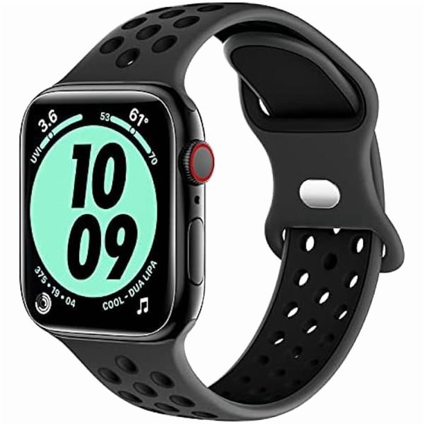 Chenchen Sport Strap Compatible with Apple Watch Strap 44mm 45mm 46mm 42mm 49mm 40mm 38mm 41mm, Breathable Silicone Double Hole Band for iWatch Strap Series 11 10 9 8 7 6 5 4 SE Ultra 3 2 1