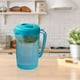 thumbnail image 4 of Cold Water Kettle Set | Plastic Pitcher with Lid Handle | 2200ml Large Capacity | Hot & Cold Beverage Server | 4 Matching Cups | Modern Design | Pink Green Blue | Refrigerator Ready, 4 of 6