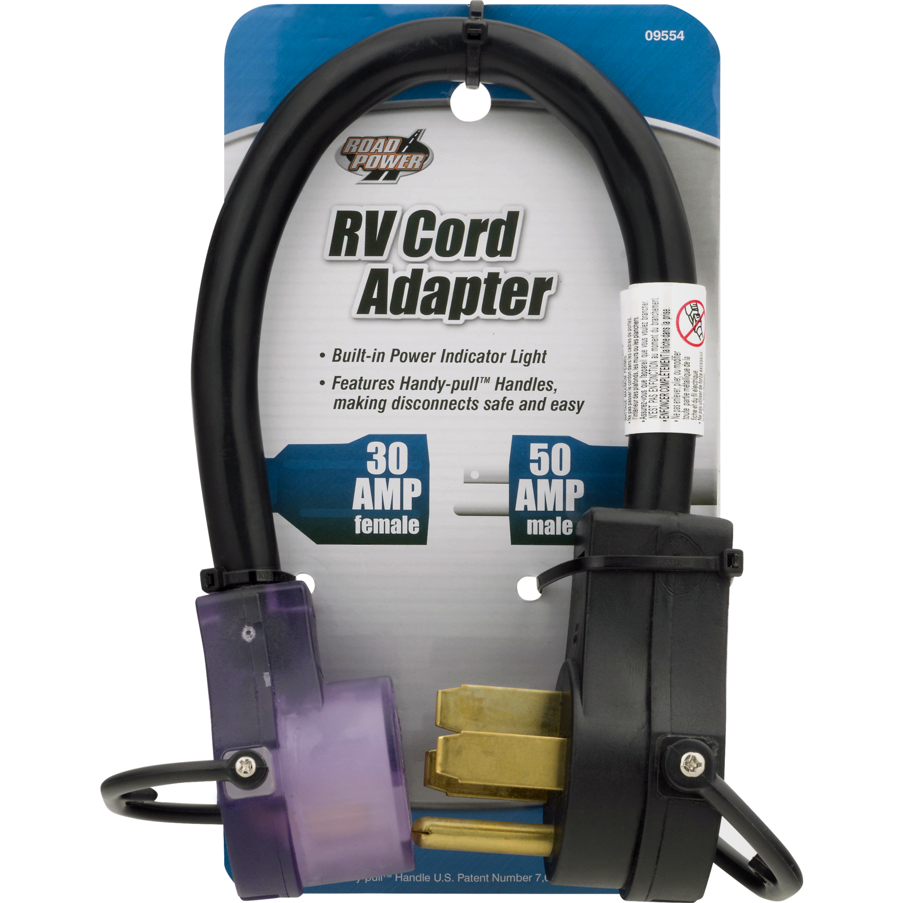 Road Power 09554-90-08 10/3-Gauge 30-50-Amp RV Adapter Power Cord, 18-Inches - image 4 of 5