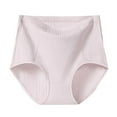 thumbnail image 3 of WTXUE Underwear Women Pack, 3PC Women's Plus Size Briefs XL 6XL High Waisted Briefs Ladies Underwear Full Coverage Underwear Cotton Panties for Women (Beige, XXL), 3 of 8