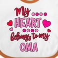 thumbnail image 4 of Inktastic My Heart Belongs to My Oma Boys or Girls Baby Bib, 4 of 4