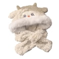 thumbnail image 4 of HJYCHN Neck Warmer Cute Ear Cap Hat and Scarf Winter Warm Knitted Neck Gaiter for Cold Weather Scarfs for Women White One Size, 4 of 4