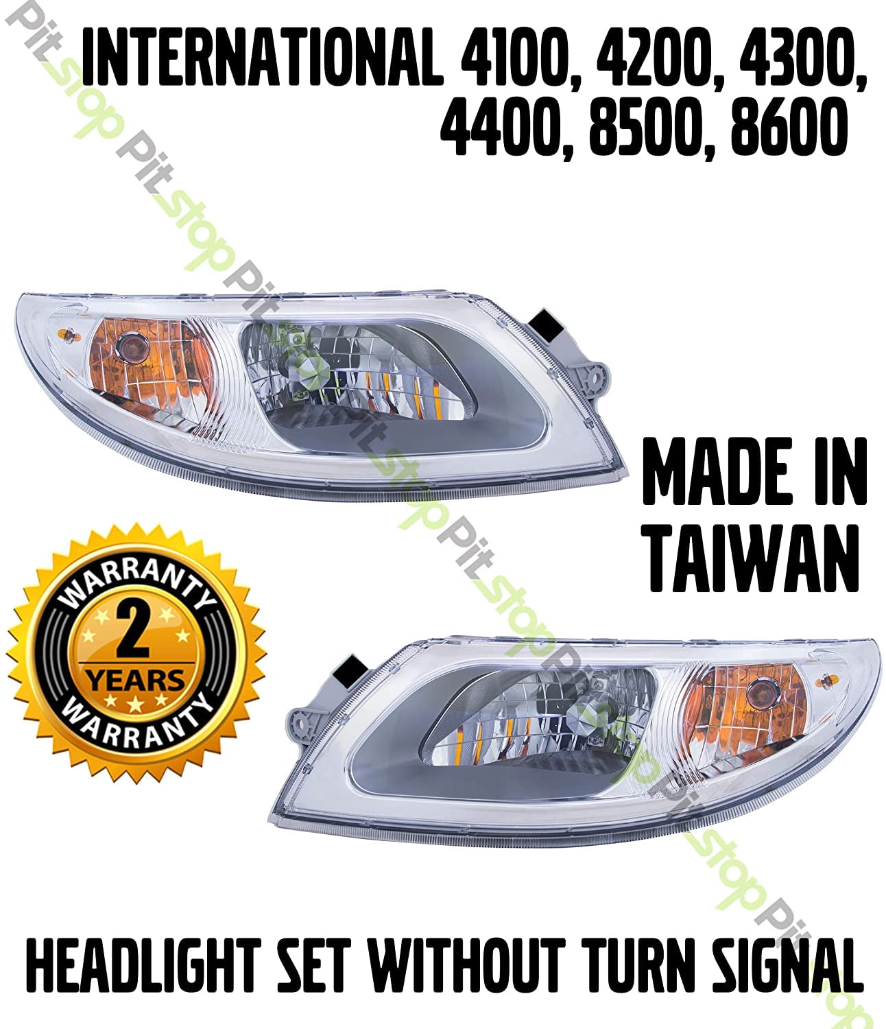 2005 2006 New Chrome Headlight PAIR International Truck 4100 4200 4300 4400