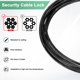 thumbnail image 2 of Uxcell 6-Pack Candado de Seguridad con Cable, 1.64FT Cable de Acero Recubierto para Equipaje con Doble Asa, Kit de Cable de Acero Trenzado Resistente a Cortes, 2 of 6