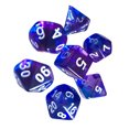 thumbnail image 1 of 1 Set Polyhedral Dice Double Color Acrylic Toys Interesting Role Playing Games Craps Entertainment Accessory for Math Teaching Clean purple blue, 1 of 6