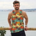 thumbnail image 5 of Rocae Colorful Hawaii Palms for Men's Workout Tank Top Men's Running Tank Top Dry Fit Athletic Workout Tank TopsX-Large, 5 of 9