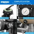thumbnail image 3 of SWIMLINE HYDROTOOLS 16 Inch Pool Sand Filter Pump For Above Ground & Inground Pool | Complete System 3/4 HP (0.55 THP) Horsepower 3720 GPH Pumps | For Pools Up To 15600 Gallons | 7 Way Valve | 71610, 3 of 6