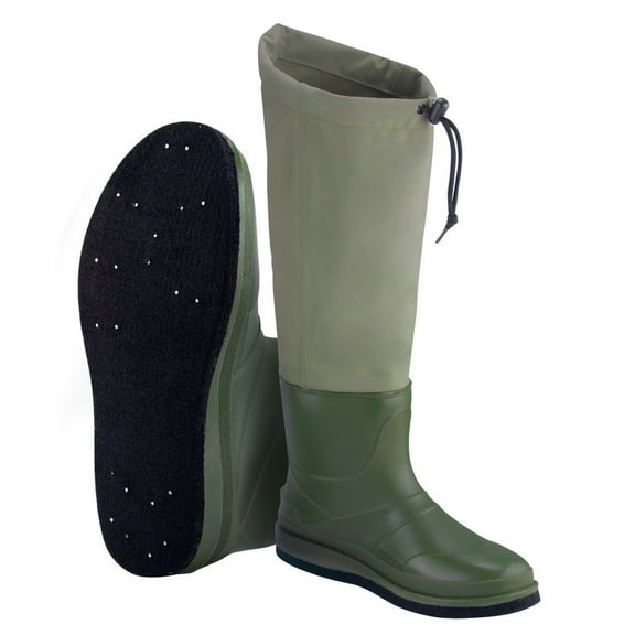 Dr. Fish Fishing Boot for Women Waterproof Outdoors Knee High Green Wading Boot Size 6 for Fly Fishing Rock Fishing Stream Fishing
