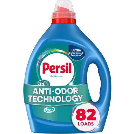 Activewear Clean Laundry Detergent Liquid, 82.5 Fl Oz, 82 Loads, Ultra Concentrated Laundry Soap, Helps Fight Stains & Odor, HE Safe