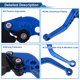 thumbnail image 4 of Palancas de freno y embrague cortas Unique Bargains para Yamaha MT-10/FZ-10 2017-2021, palanca de freno ajustable en 6 posiciones, aleación de aluminio, azul, 1 par, 4 of 7