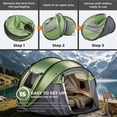 thumbnail image 2 of Ktaxon 4-Person Automatic Family Dome Camping Tent Easy Setup with Carrying Bag, Green, 2 of 9