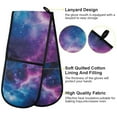 thumbnail image 2 of Yayeee Double Oven Mitt Kitchen Heat Resistant Baking 35" x7" Quilted Glove, Galaxy Pattern, 2 of 6