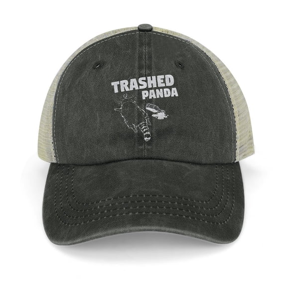 Trashed Panda Black Baseball Cap for Men Women, Adjustable Snapback Hats Trucker Hat