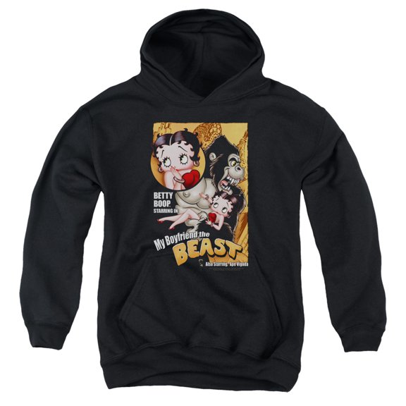 Betty Boop - Boyfriend The Beast - Youth Hooded Sweatshirt - X-Large