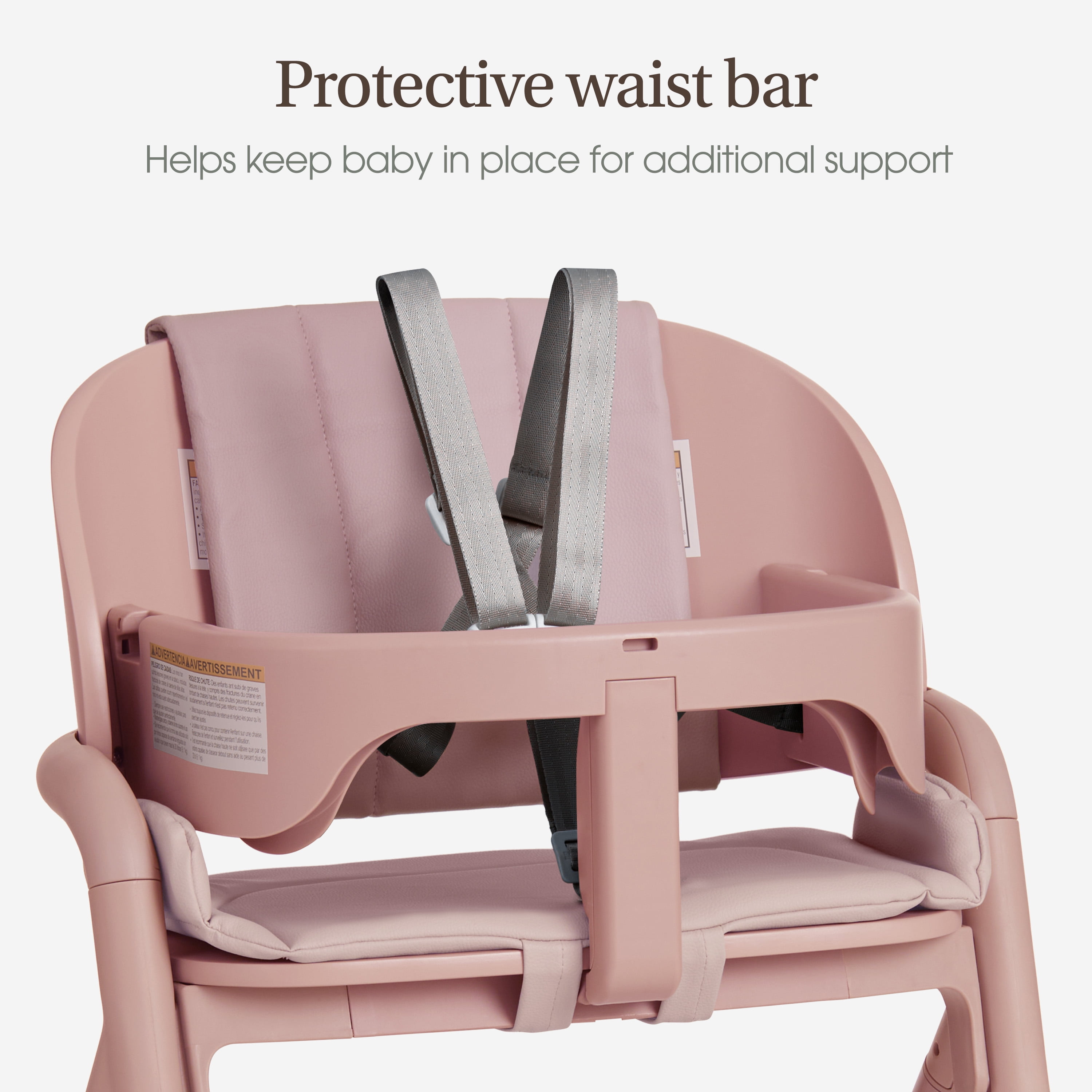 Evolur Step and Savor Convertible High Chair​, Rose Petal