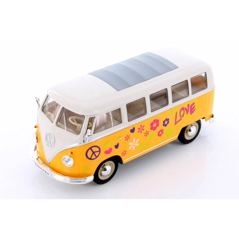 1963 Volkswagen Classical T1 Bus with Love/Peace Decals, Yellow