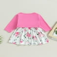 thumbnail image 3 of Tenue 2 Pcs pour Bébé Fille, Sans Manches, Col Ras du Cou, Robe Débardeur à Imprimé de Fleurs avec Nœud et Veste, Tenue d'Automne, 3 of 7